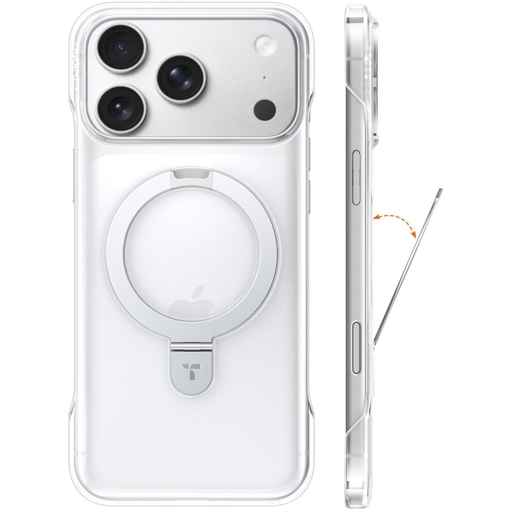 Torras Magnetic OStand for iPhone 17 Pro Max Case, Clear, Fit For MagSafe, Slim